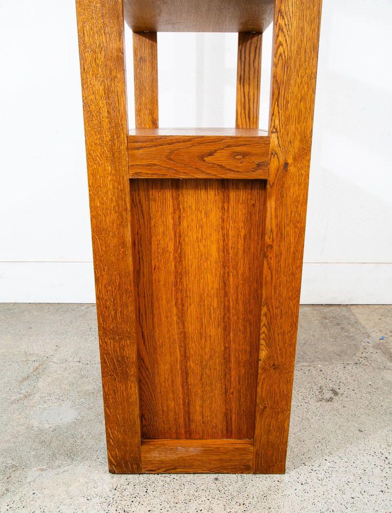 Mid Century Modern Room Divider Wall Unit Oak Freestanding Modular Shelving Mcm - Image 9