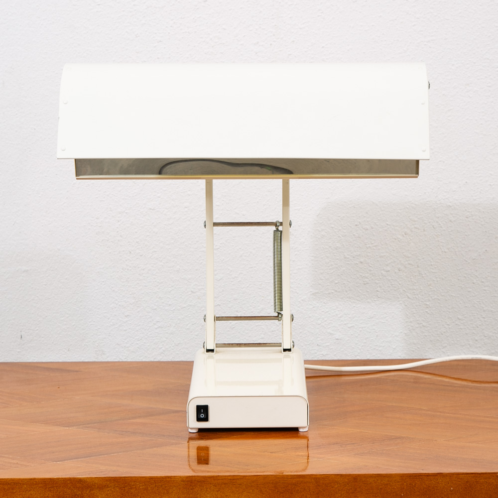 Mid Century Modern Table Lamp White Large Desk Light Vintage Sadelight Canada - Image 2