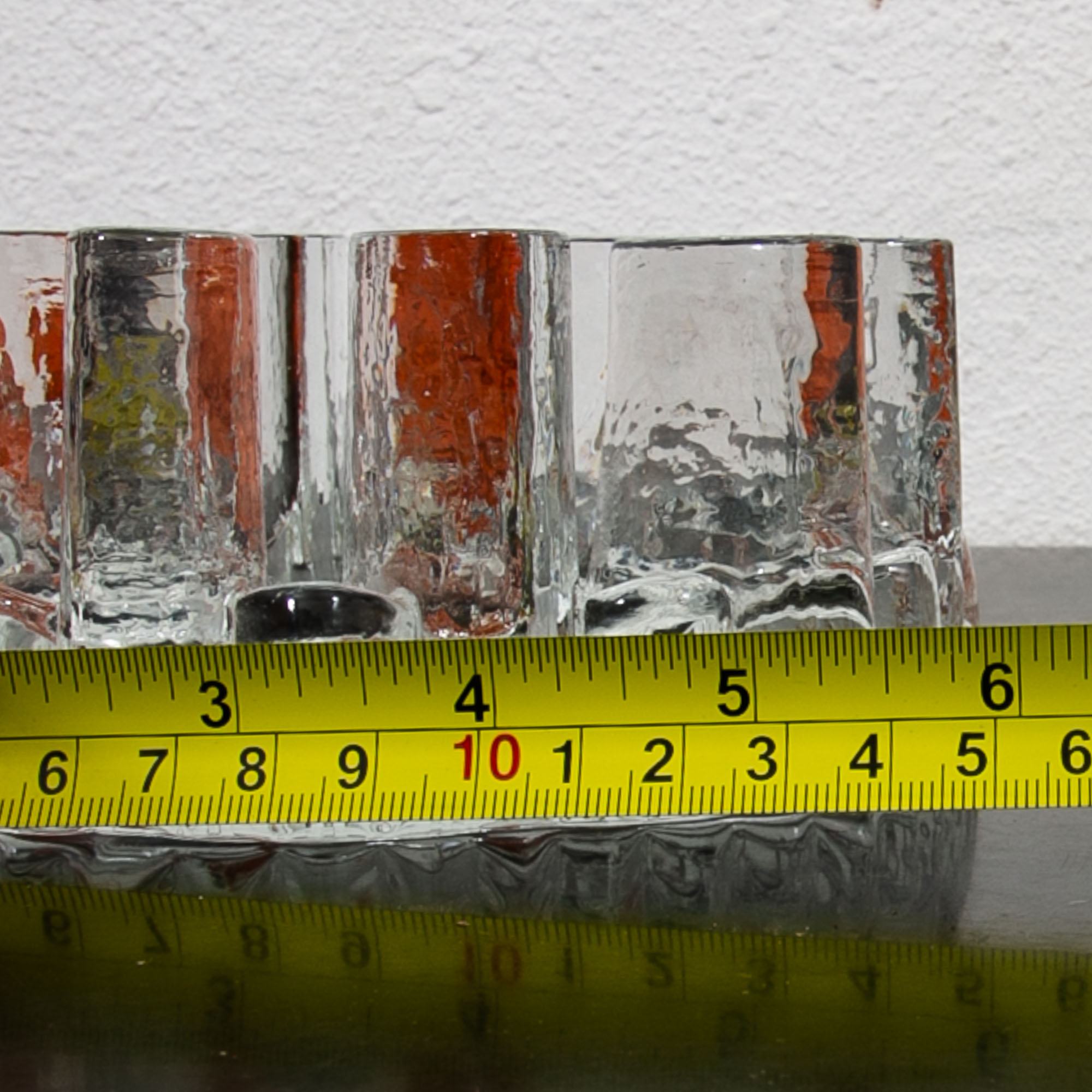 Mid Century Modern Art Crystal Glass Bel Mondo Clear Textured Holder Shutte West - Image 10