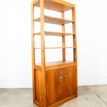 Mid Century Modern Room Divider Wall Unit Oak Freestanding Modular Shelving Mcm