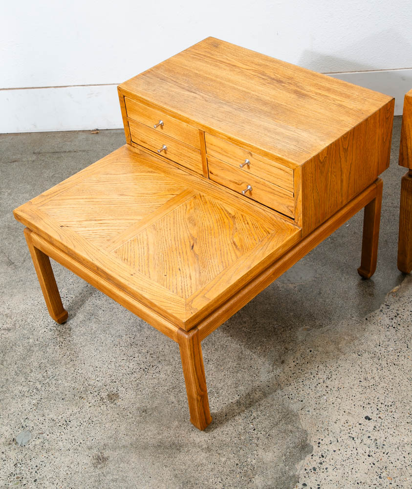 Mid Century Modern Nightstands End Side Tables Set American Martinsville Drawers - Image 12