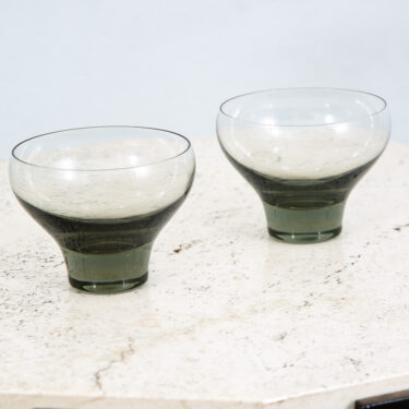 Mid Century Modern Glass Set 2 Cocktail Per Lutkin Holmegaard Smoked Glasses Mcm