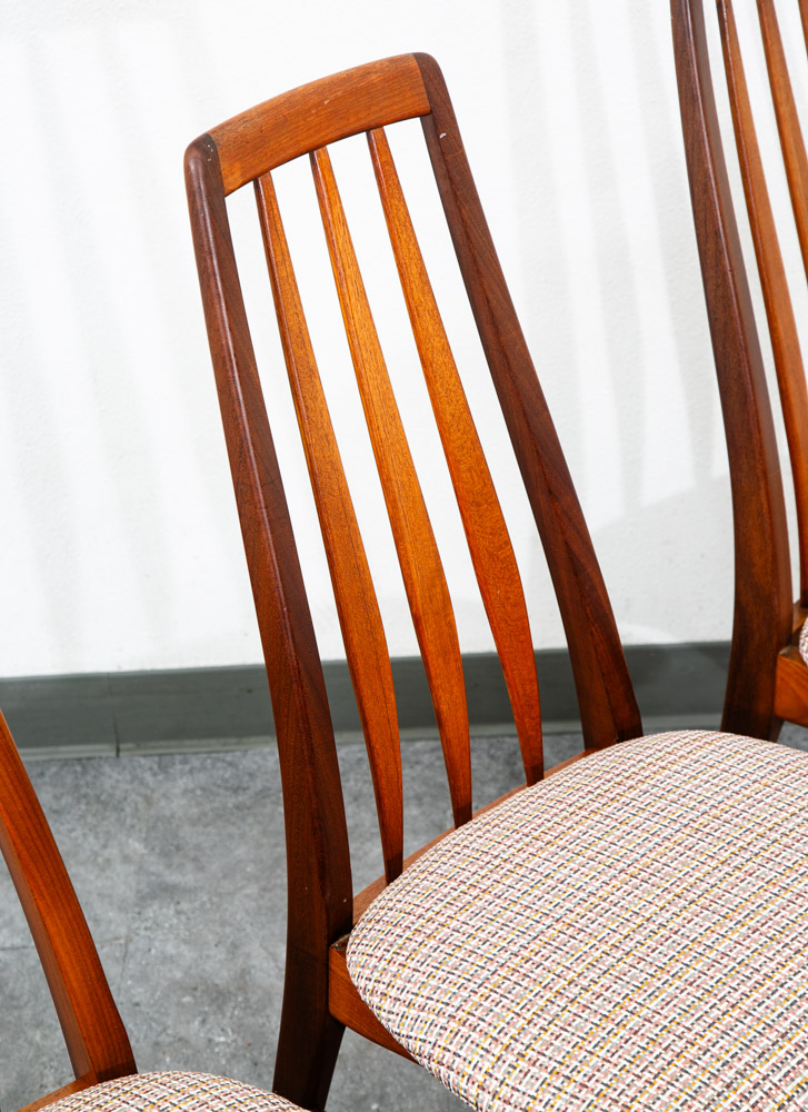 Mid Century Danish Modern Dining Chairs Set 4 Kofoed Eva Teak Wood Hornslet Mcm - Image 9