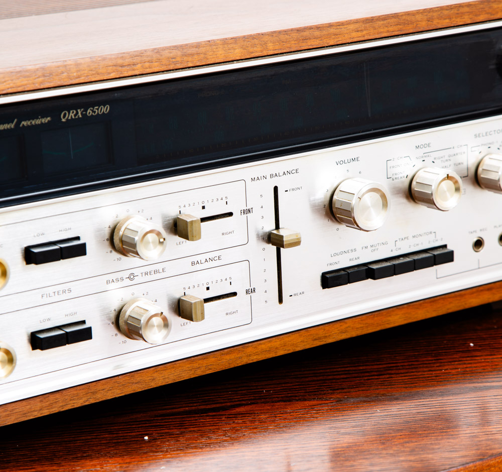 Vintage Sansui QRX-6500 Quadraphonic Stereo Tuner Amplifier Amp Walnut As Is - Image 5