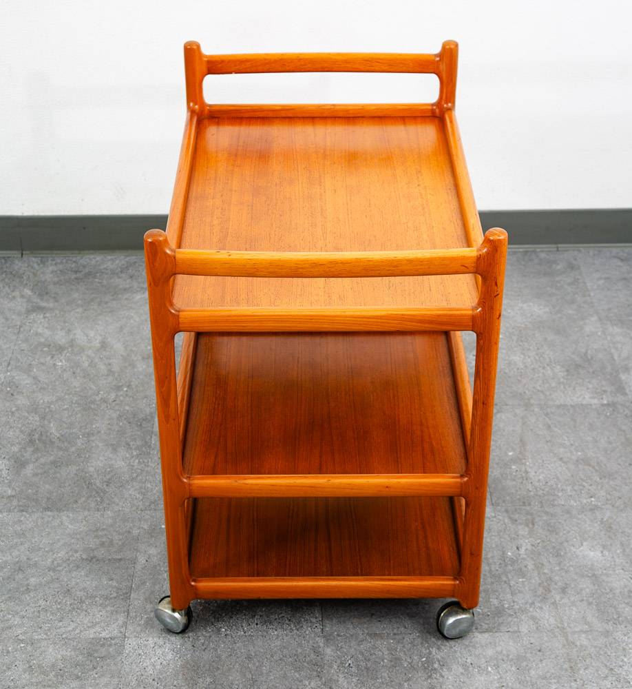 Mid Century Modern Serving Bar Cart Trolley Johannes Andersen Teak Silkeborg Mcm - Image 3