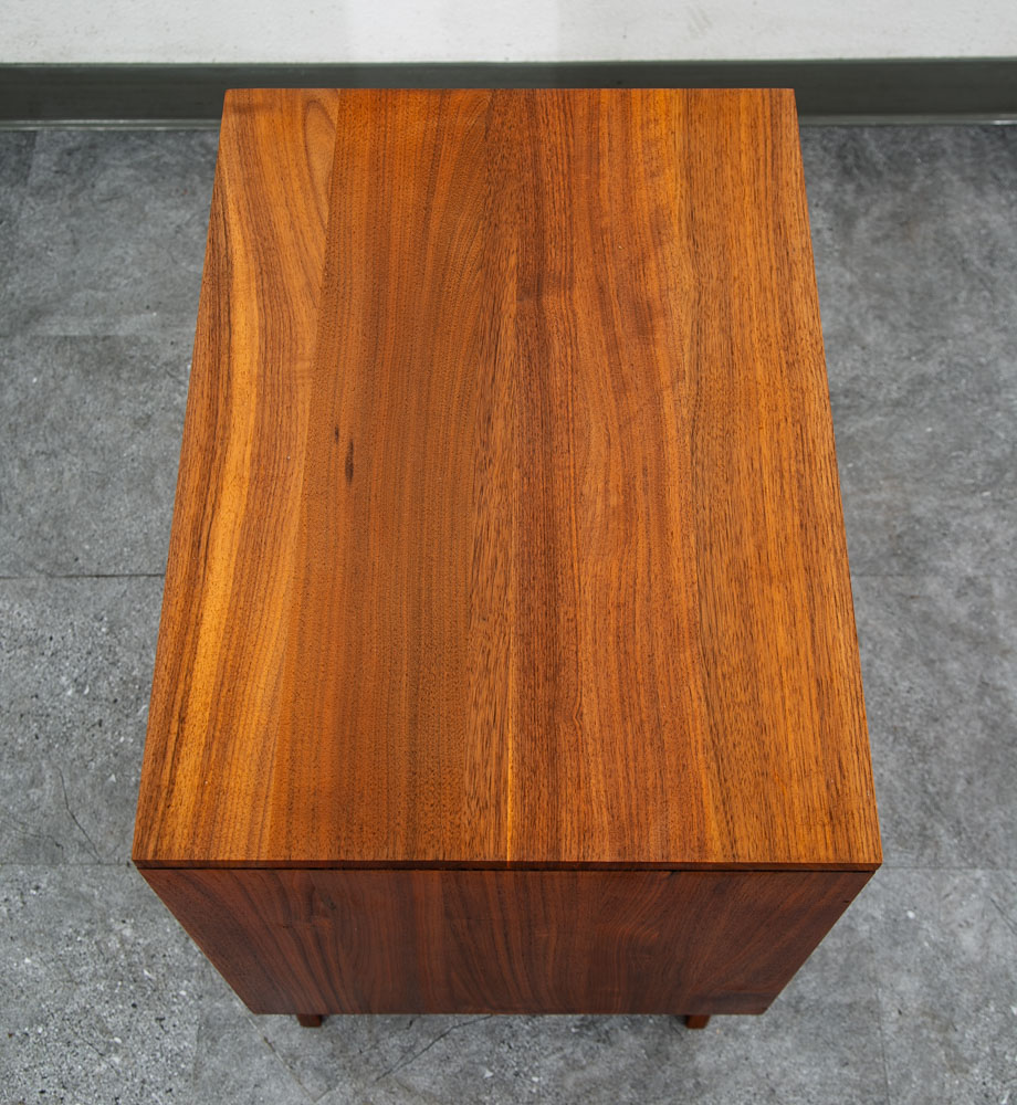 Mid Century Modern Nightstand End Side Table Solid Walnut Ace Hi 2 Drawer Mcm - Image 4
