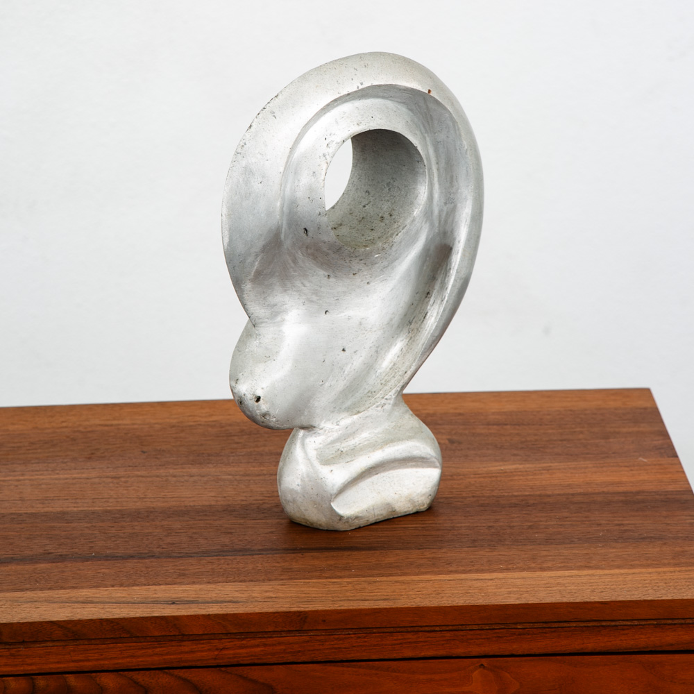 Mid Century Modern Sculpture Abstract Form Art Aluminum Metal Sculpture Mcm 60s - Image 5