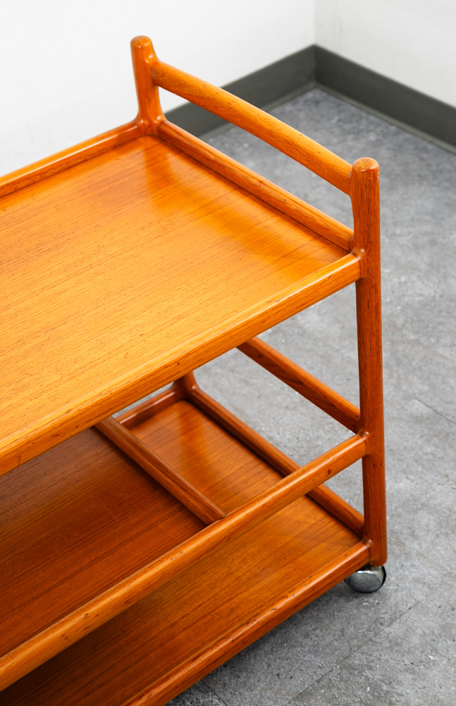 Mid Century Modern Serving Bar Cart Trolley Johannes Andersen Teak Silkeborg Mcm - Image 10