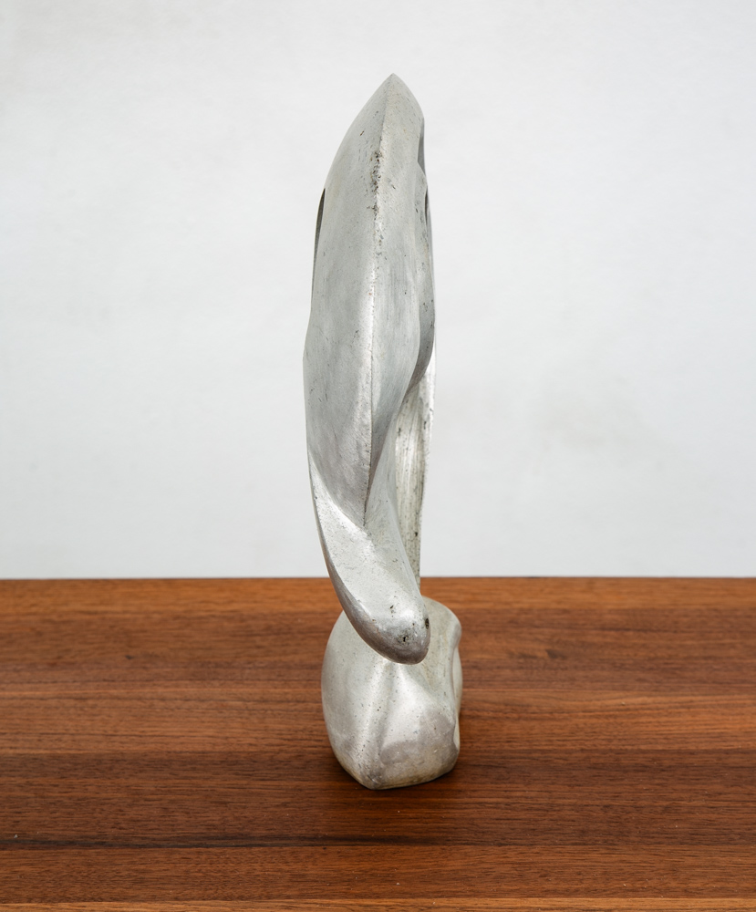 Mid Century Modern Sculpture Abstract Form Art Aluminum Metal Sculpture Mcm 60s - Image 3