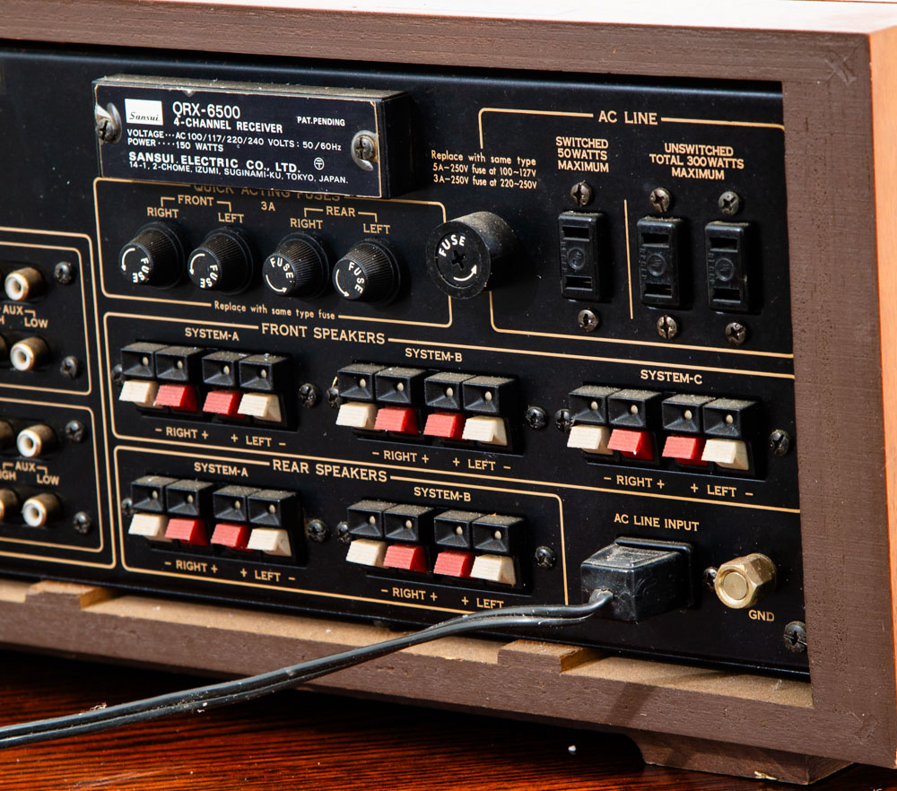 Vintage Sansui QRX-6500 Quadraphonic Stereo Tuner Amplifier Amp Walnut As Is - Image 9