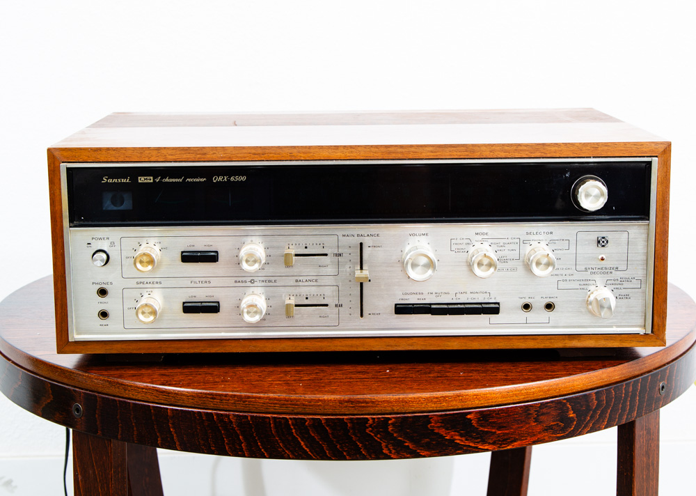 Vintage Sansui QRX-6500 Quadraphonic Stereo Tuner Amplifier Amp Walnut As Is - Image 2