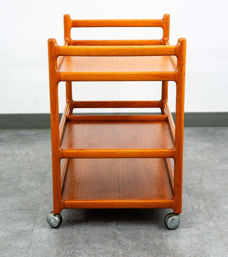 Mid Century Modern Serving Bar Cart Trolley Johannes Andersen Teak Silkeborg Mcm - Image 7