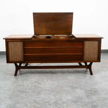 Mid Century Modern Stereo Console Record Player Radio Walnut Vintage Credenza