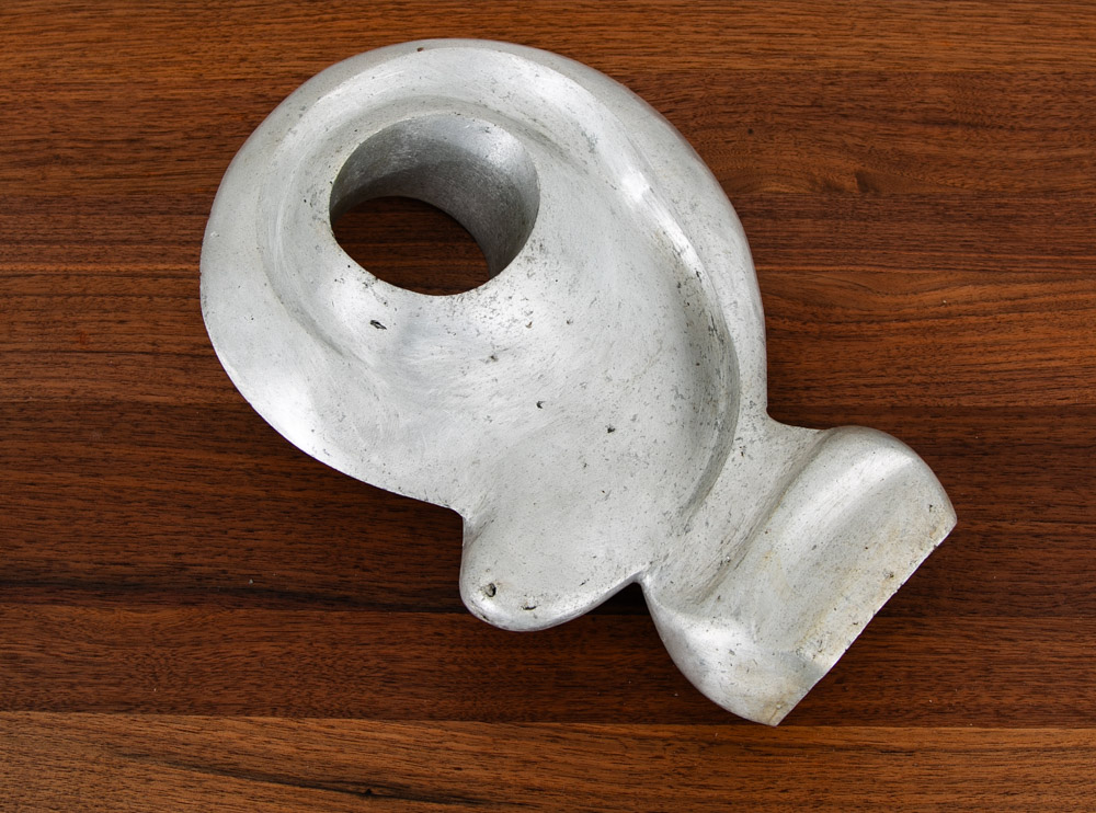 Mid Century Modern Sculpture Abstract Form Art Aluminum Metal Sculpture Mcm 60s - Image 2