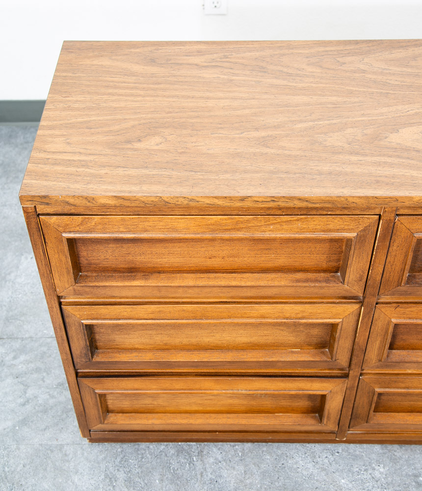 Mid Century Modern Dresser Credenza Morris of California Walnut Drawer 9 drawer - Image 10