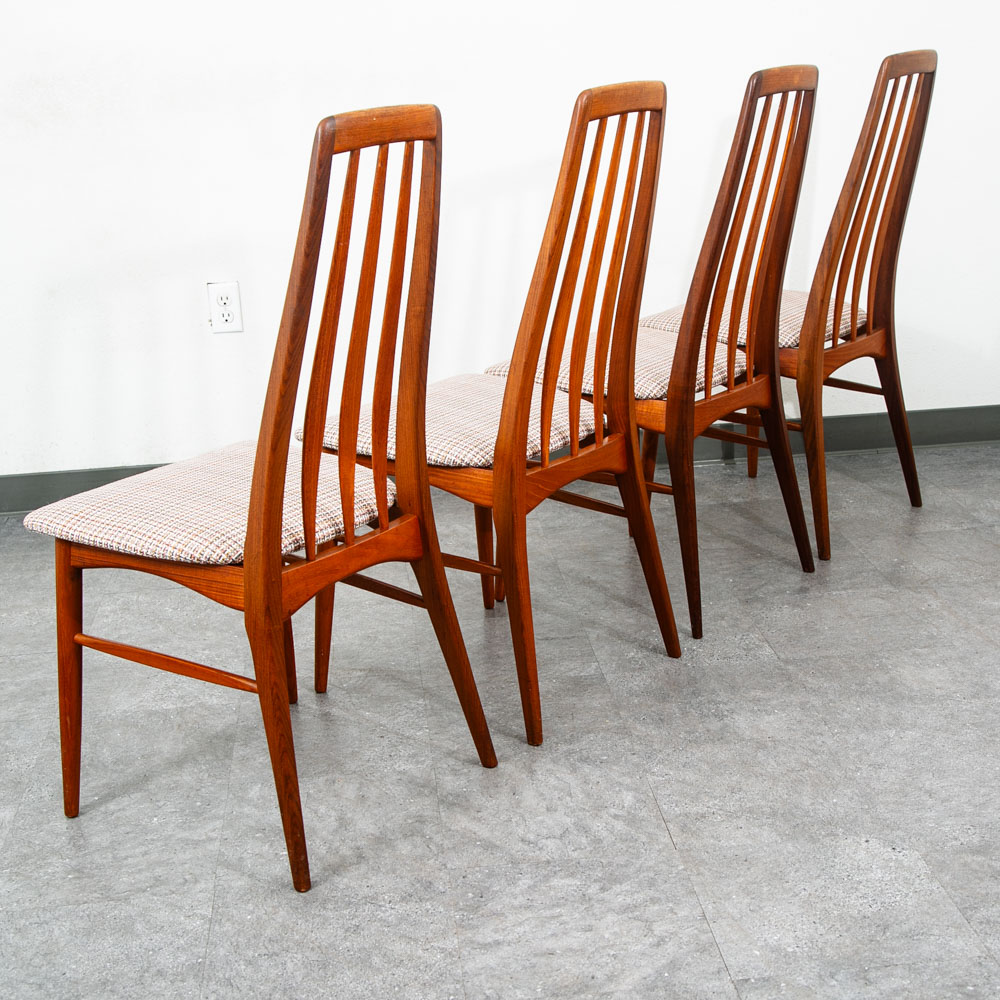 Mid Century Danish Modern Dining Chairs Set 4 Kofoed Eva Teak Wood Hornslet Mcm - Image 2