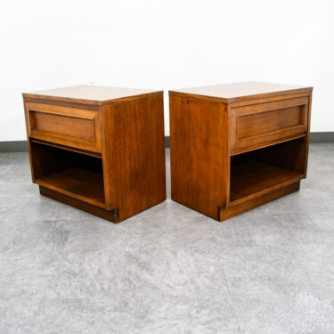 Mid Century Modern Nightstands End Side Tables Morris California Walnut Drawer M