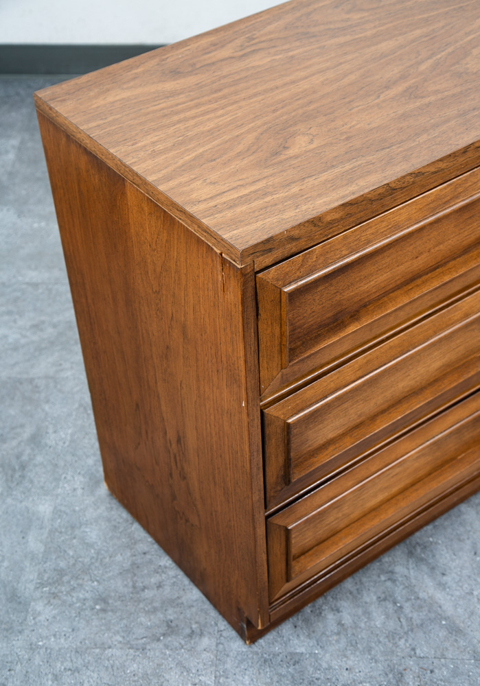 Mid Century Modern Dresser Credenza Morris of California Walnut Drawer 9 drawer - Image 12