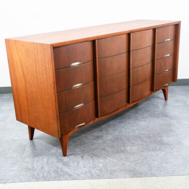 Mid Century Modern Credenza Dresser Mahogany American Martinsville 12 Drawers