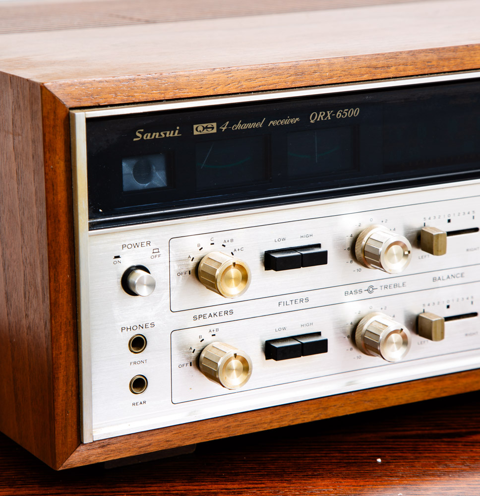 Vintage Sansui QRX-6500 Quadraphonic Stereo Tuner Amplifier Amp Walnut As Is - Image 4