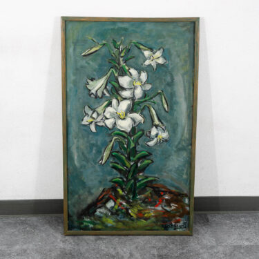 Mid Century Modern Oil Painting George Constant Art Abstract Original Lilies '43