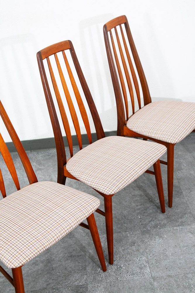 Mid Century Danish Modern Dining Chairs Set 4 Kofoed Eva Teak Wood Hornslet Mcm - Image 12