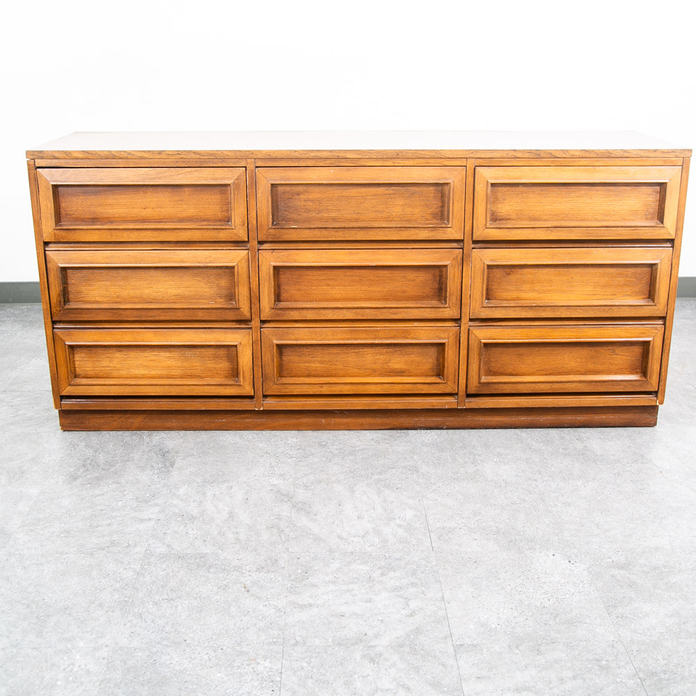 Mid Century Modern Dresser Credenza Morris of California Walnut Drawer 9 drawer - Image 2