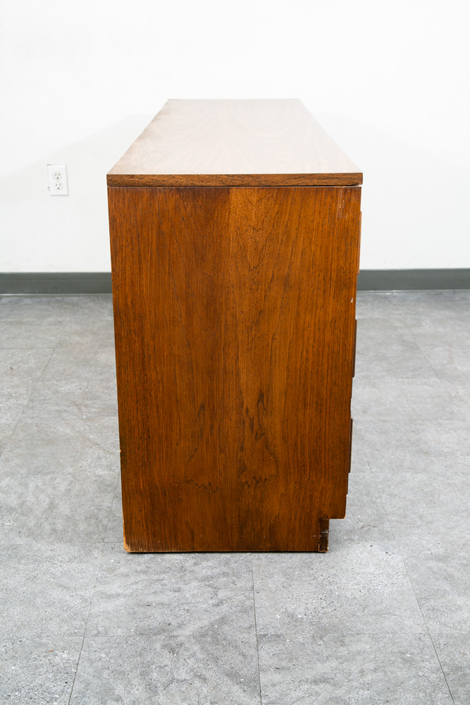 Mid Century Modern Dresser Credenza Morris of California Walnut Drawer 9 drawer - Image 3