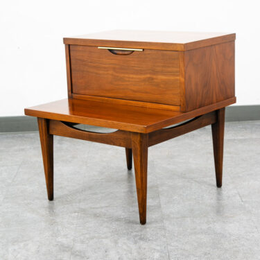 Mid Century Modern Nightstand Step Up Kent Coffey Scandia Drawer Vintage Walnut