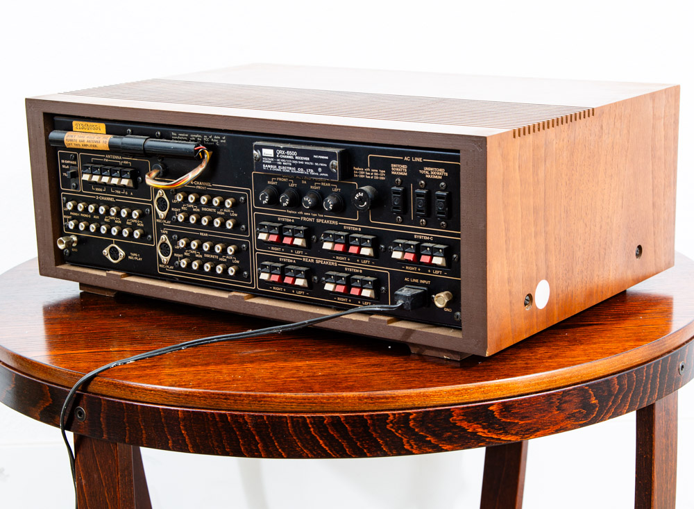 Vintage Sansui QRX-6500 Quadraphonic Stereo Tuner Amplifier Amp Walnut As Is - Image 8