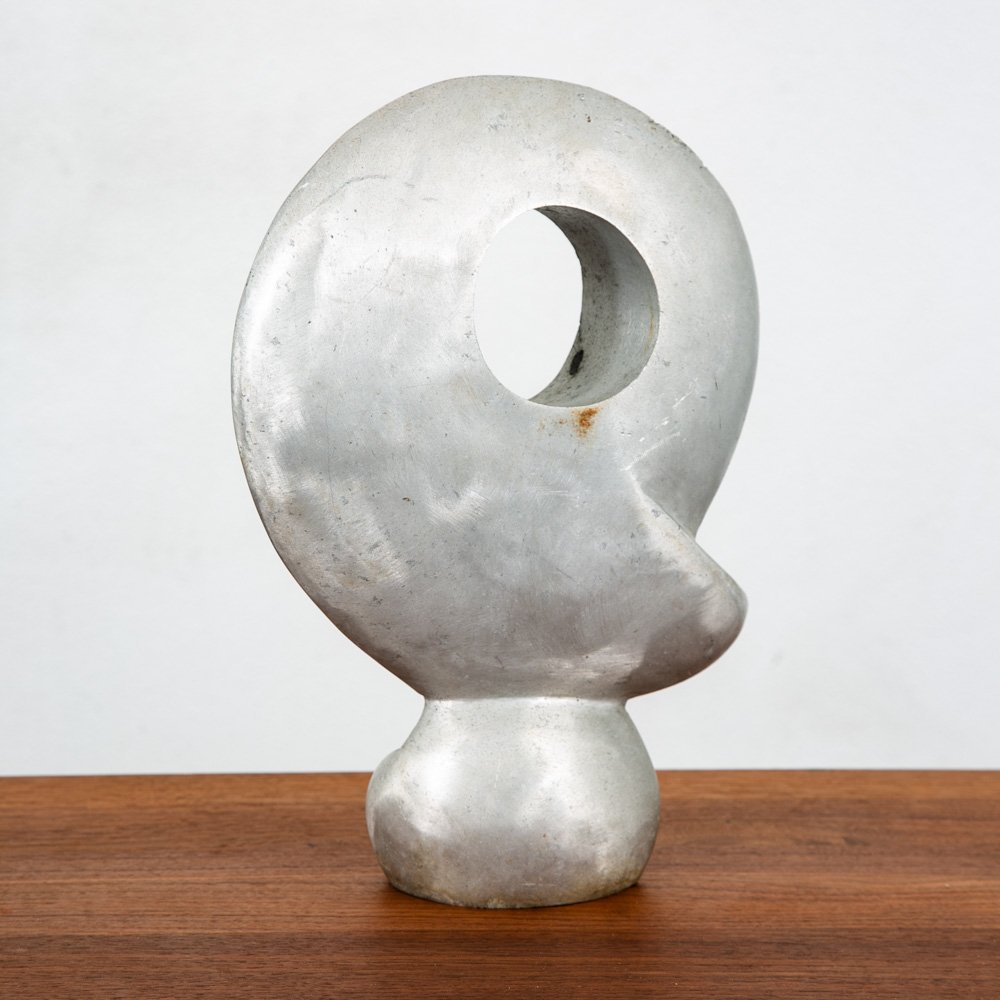 Mid Century Modern Sculpture Abstract Form Art Aluminum Metal Sculpture Mcm 60s - Image 4