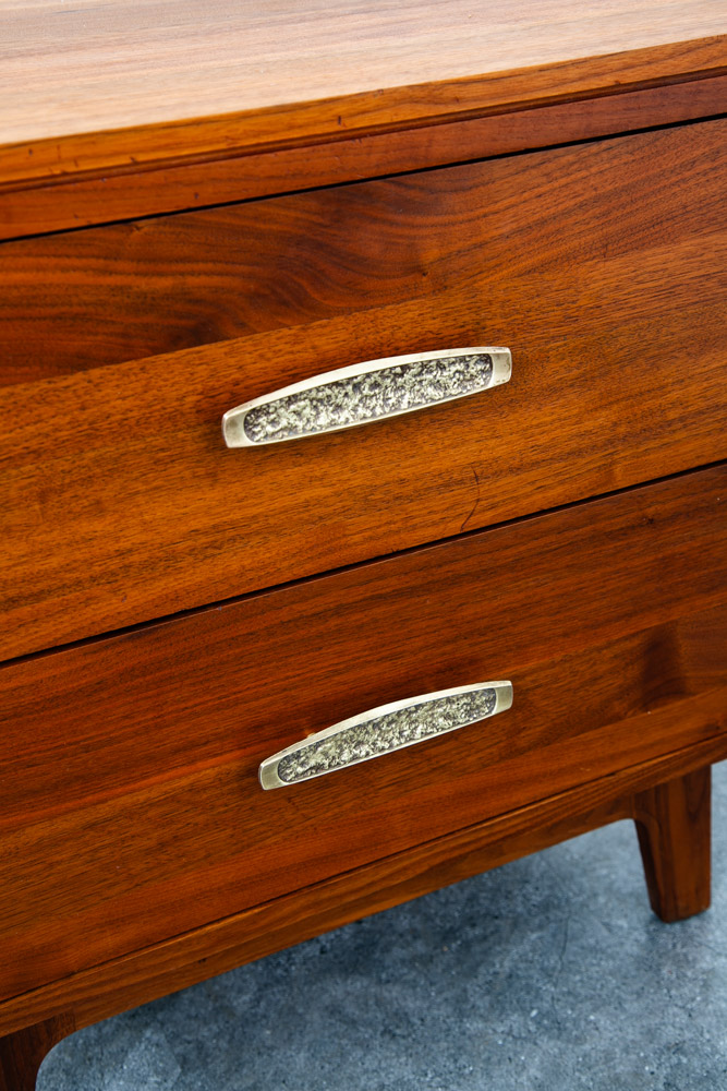 Mid Century Modern Nightstand End Side Table Solid Walnut Ace Hi 2 Drawer Mcm - Image 11