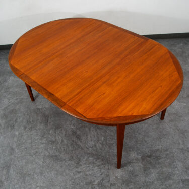 Mid Century Danish Dining Table Teak Round Square Expanding leaf Oval Denmark
