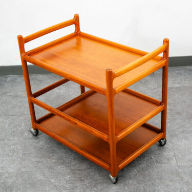 Mid Century Modern Serving Bar Cart Trolley Johannes Andersen Teak Silkeborg Mcm