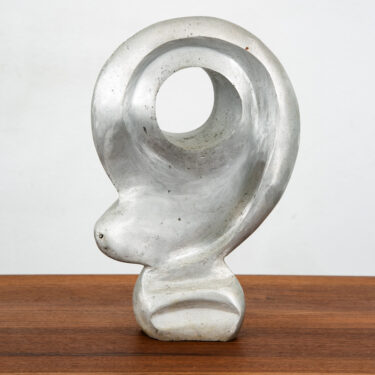 Mid Century Modern Sculpture Abstract Form Art Aluminum Metal Sculpture Mcm 60s
