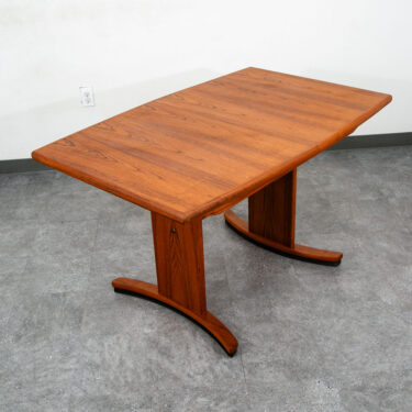 Mid Century Danish Modern Dining Table Teak Rectangular Extension 2 Leaf Denmark