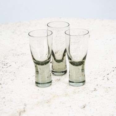 Mid Century Modern Glass Set 3 Shot Glasses Per Lutkin Holmegaard Smoked Glasses
