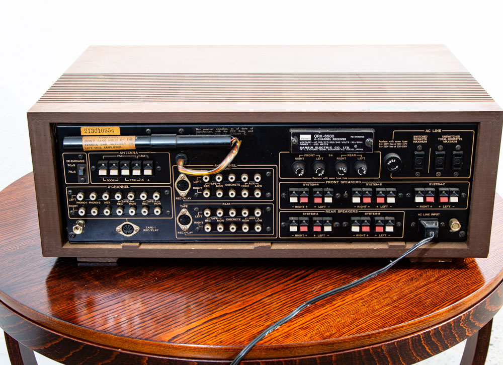 Vintage Sansui QRX-6500 Quadraphonic Stereo Tuner Amplifier Amp Walnut As Is - Image 3