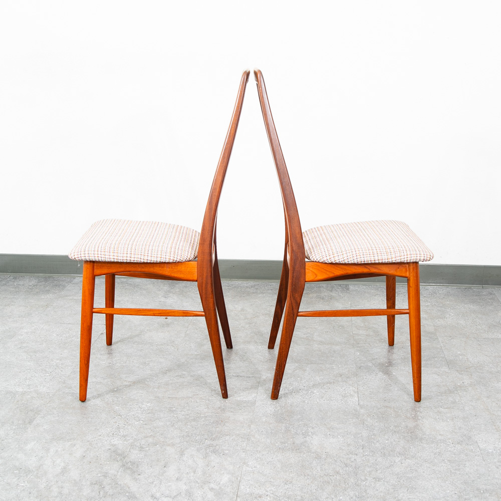Mid Century Danish Modern Dining Chairs Set 4 Kofoed Eva Teak Wood Hornslet Mcm - Image 5
