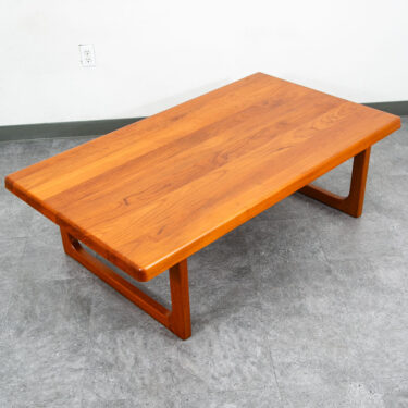 Mid Century Danish Modern Coffee Table Rectangular Solid Teak Niels Bach Randers