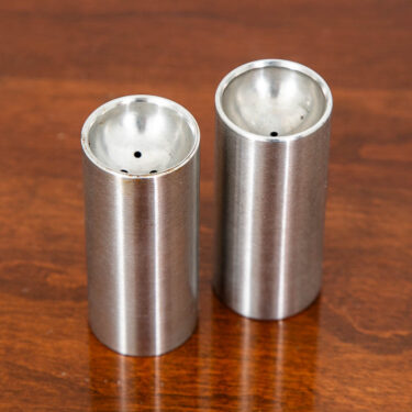 Mid Century Modern Stelton Salt & Pepper Shakers Set Arne Jacobsen Silver Pair