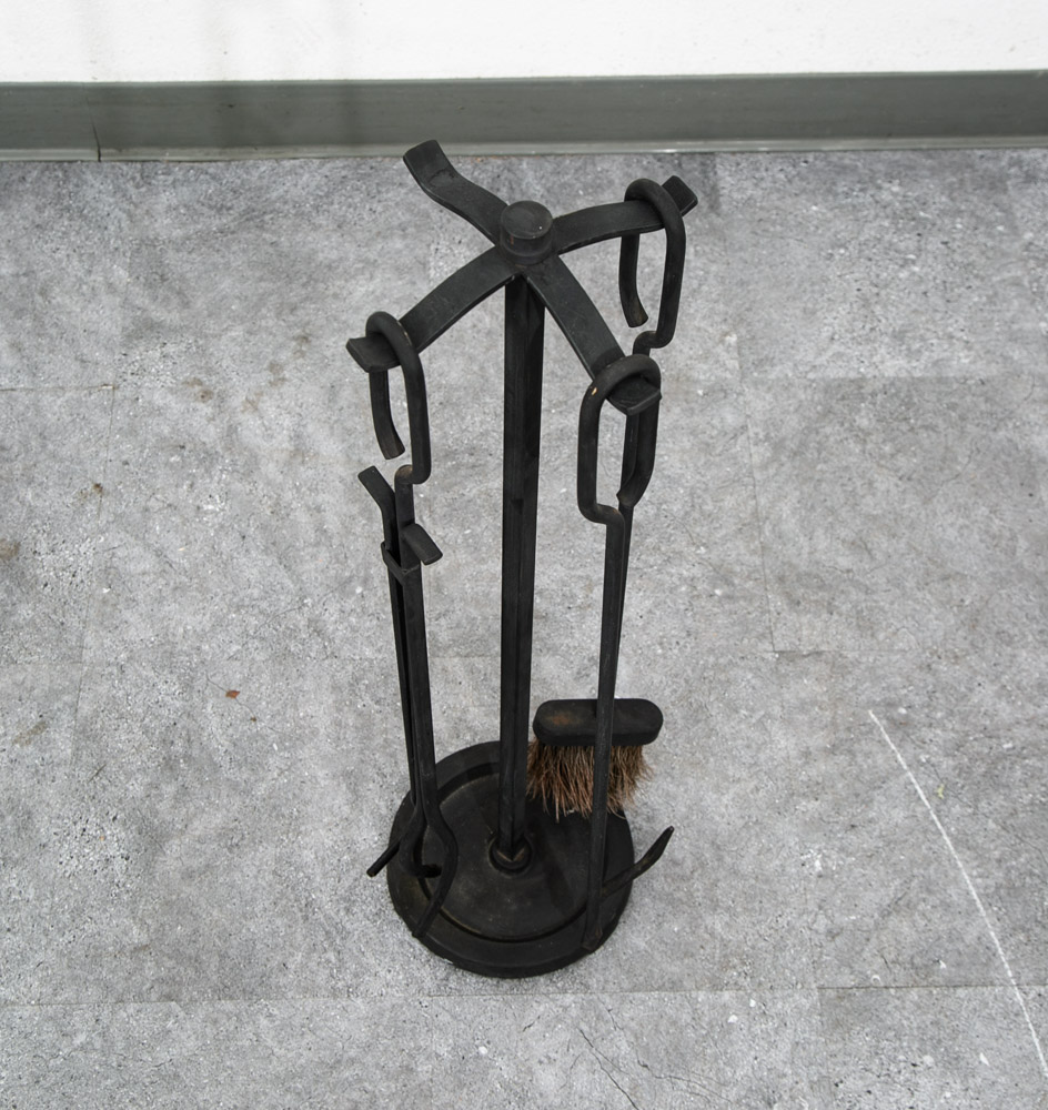 Mid Century Modern Fireplace Tools Metal Cast iron Pilgrim Seymour Nelson Mcm - Image 2