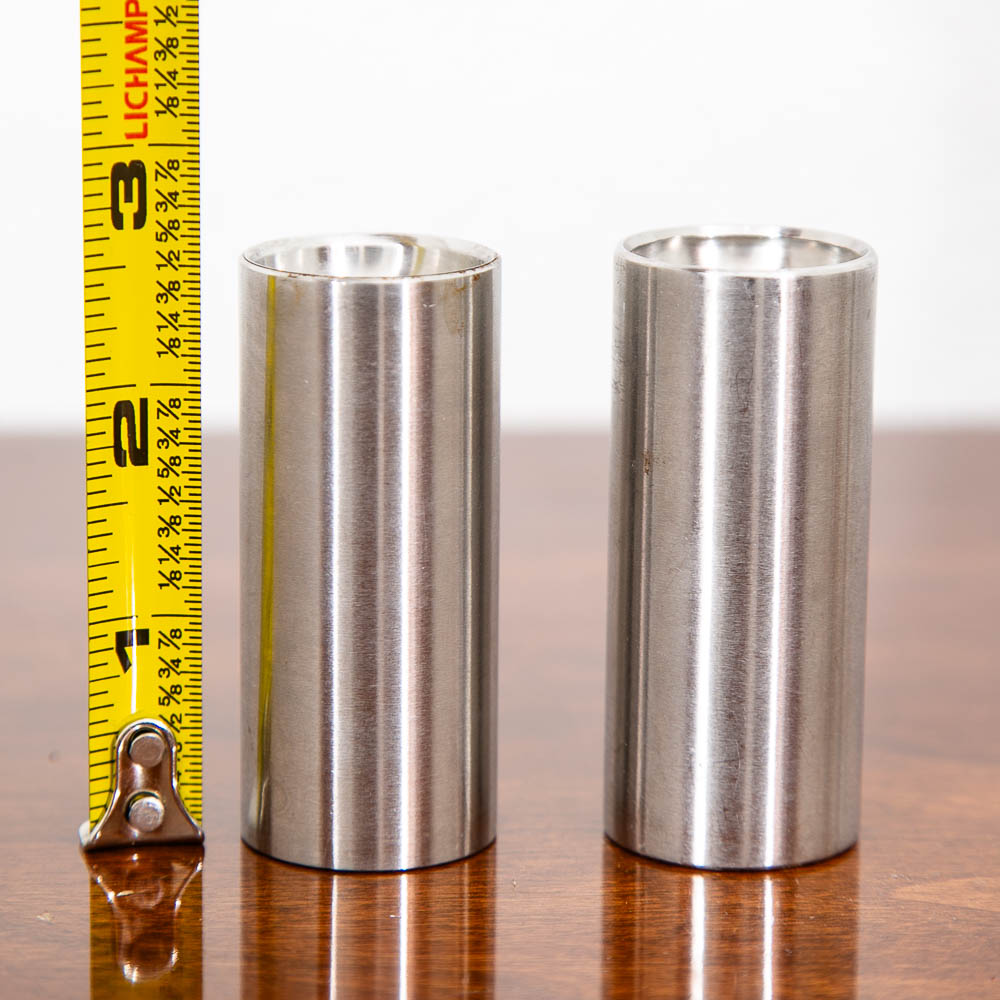 Mid Century Modern Stelton Salt & Pepper Shakers Set Arne Jacobsen Silver Pair - Image 9