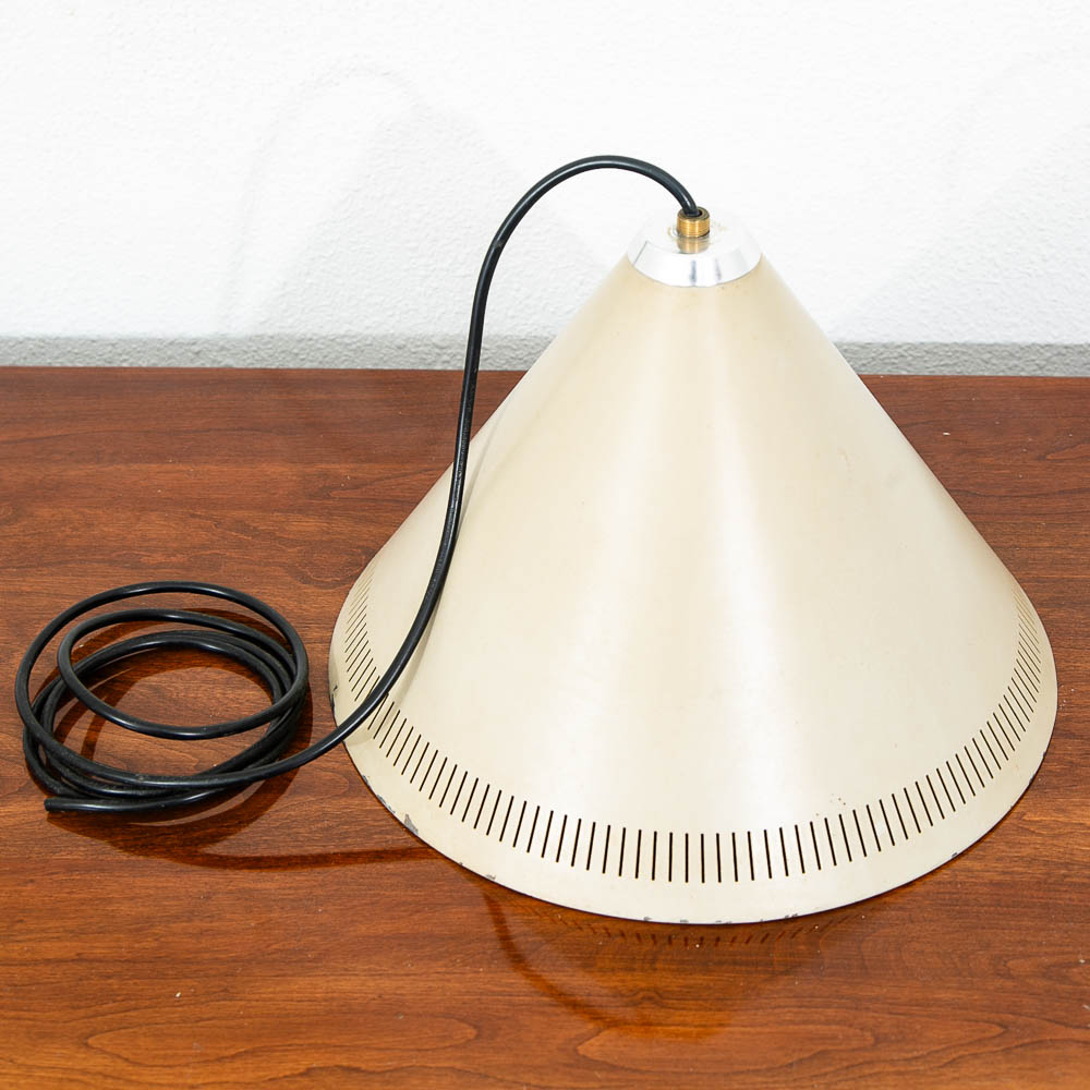 Mid Century Modern Fog & Morup Pendant Light Cone Tan Jo Hammerborg Hanging
