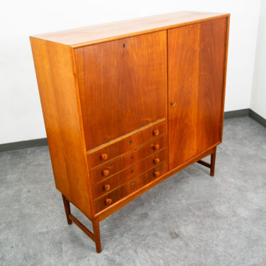Mid Century Danish Modern Credenza Sideboard 4 Drawers Teak Oak Mcm Denmark Mcm