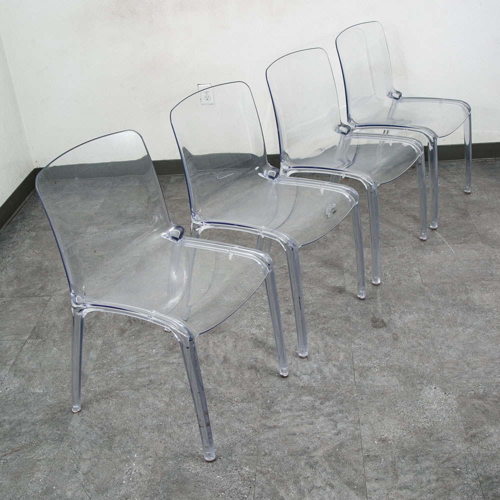 Mid Century Danish Modern Dining Chairs Set 8 Casprini Tiffany Italy Stacking - Image 5