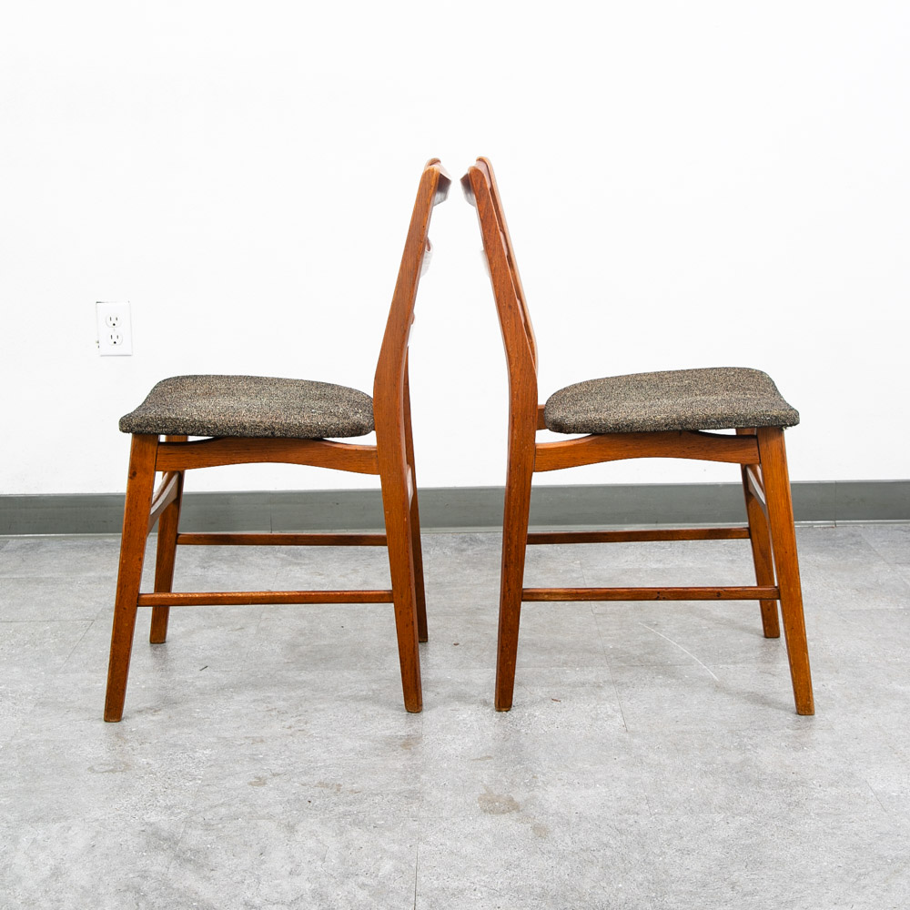 Mid Century Modern Dining Chairs Set 4 Mobler Ladder Back Farstrup Teak Grey Mcm - Image 4