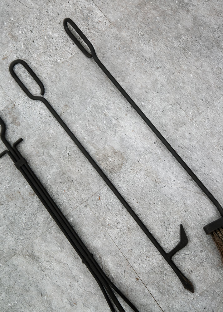 Mid Century Modern Fireplace Tools Metal Cast iron Pilgrim Seymour Nelson Mcm - Image 9