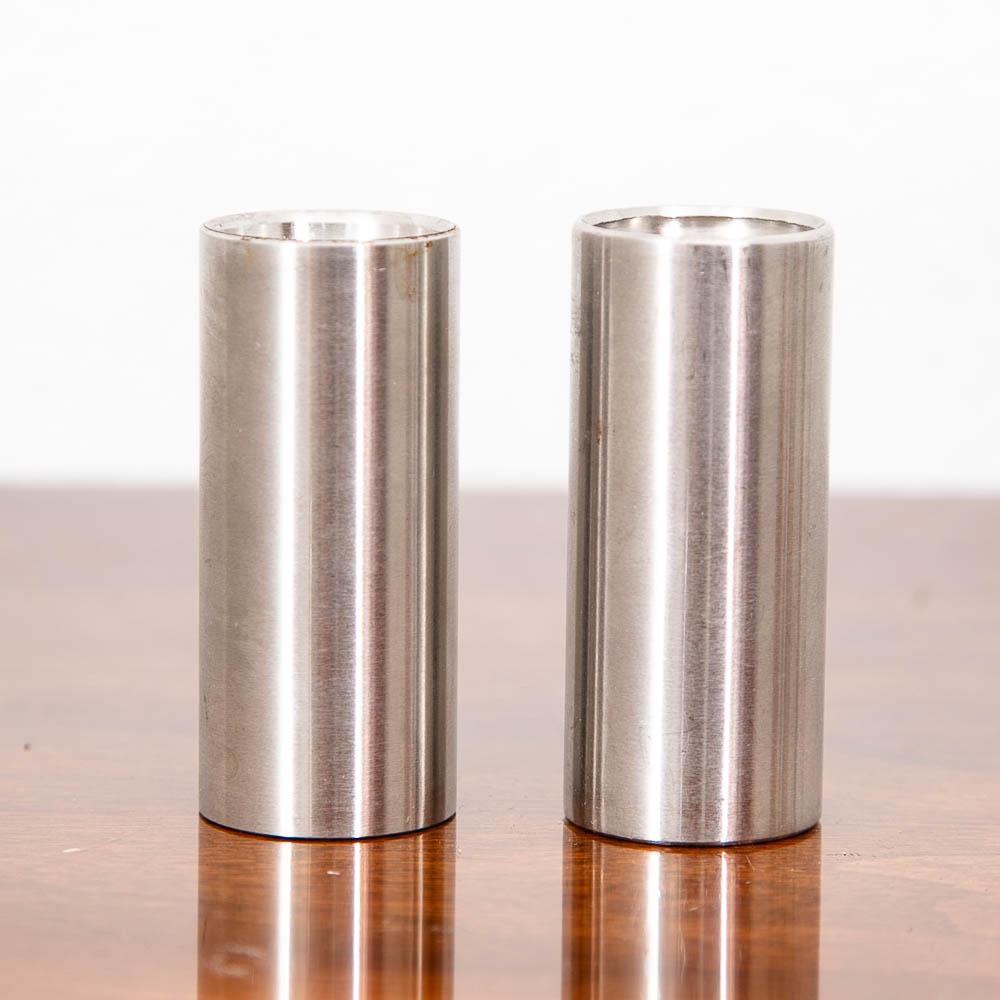 Mid Century Modern Stelton Salt & Pepper Shakers Set Arne Jacobsen Silver Pair - Image 8