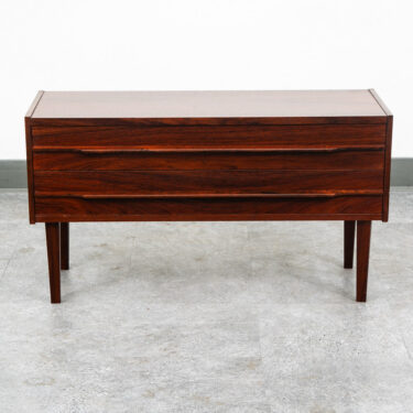 Mid Century Danish Modern Side Table Entryway Chest 2 drawer Rosewood Bedside
